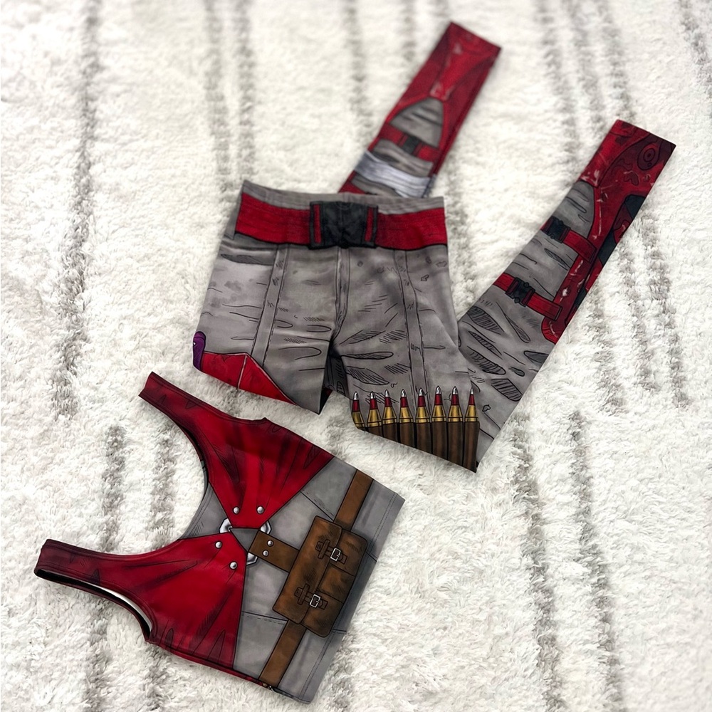 Poprageous Bullet Activewear Set Costume in XS